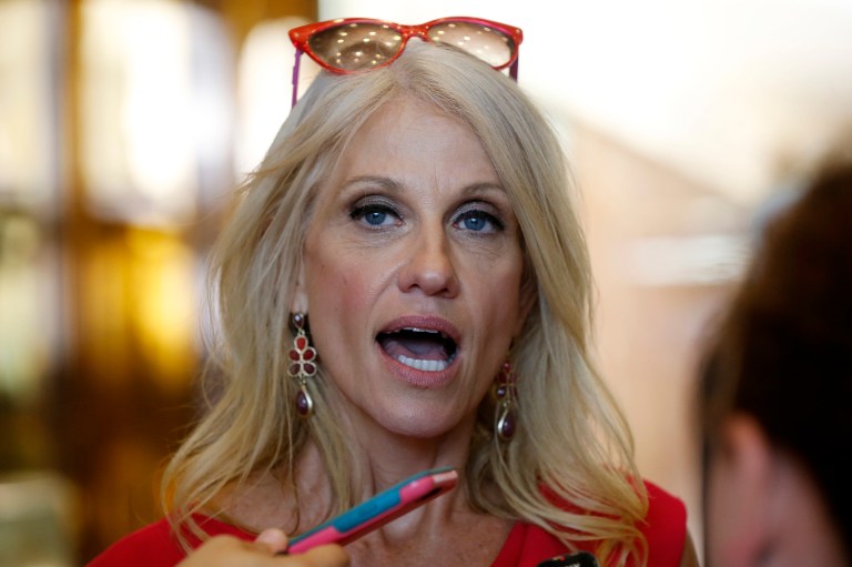 Kellyanne Conway said Donald Trump didn't cancel his immigration speech on Thursday as a 