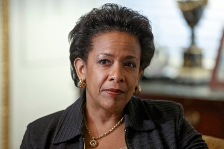 Loretta Lynch, President Obama's nominee to be the next attorney general, meets with Senate Judiciary Committee Chairman Patrick Leahy, D-Vt., at the Capitol in Washington, Tuesday, Dec. 2, 2014. (AP/J. Scott Applewhite)