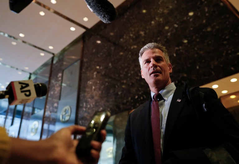 Former Massachusetts Sen. Scott Brown has been lobbying for the post of VA secretary in the Trump admininstration over the past two weeks. (AP Photo/Carolyn Kaster)