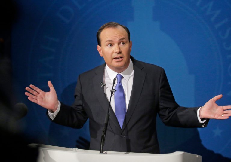Sen. Mike Lee has proposed a bill that would curb Trump's power to act unilaterally on international trade. (AP Photo/Rick Bowmer, Pool, File)