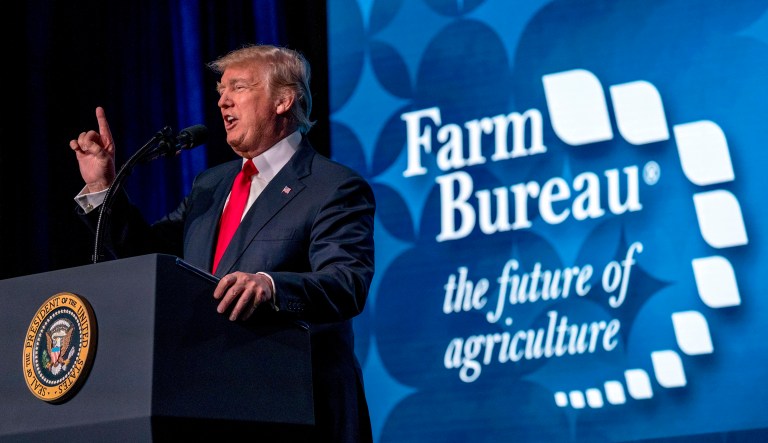 President Trump speaks at the American Farm Bureau Federation's Annual Convention in Nashville, Tenn. 