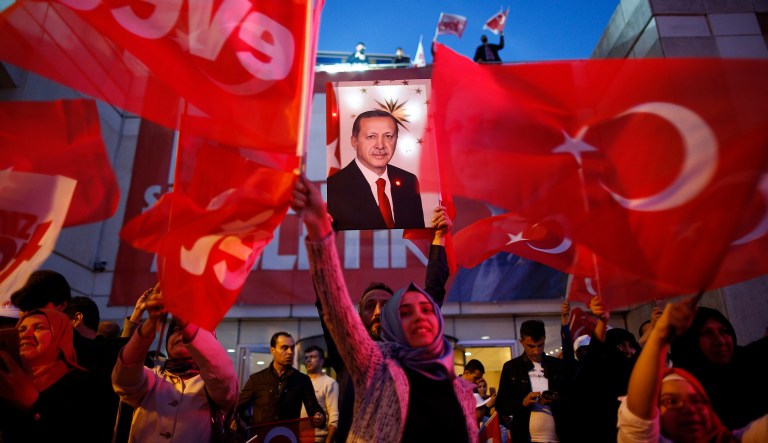 Explanations that the congressmen support strong U.S.-Turkish relations but make no value judgment on President Recep Tayyip Erdogan's rule fall short. (AP Photo/Emrah Gurel)