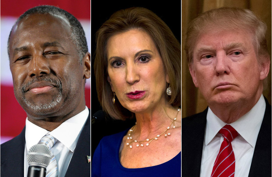 Poll: Trump’s lead shrinks as Carson, Fiorina close in
