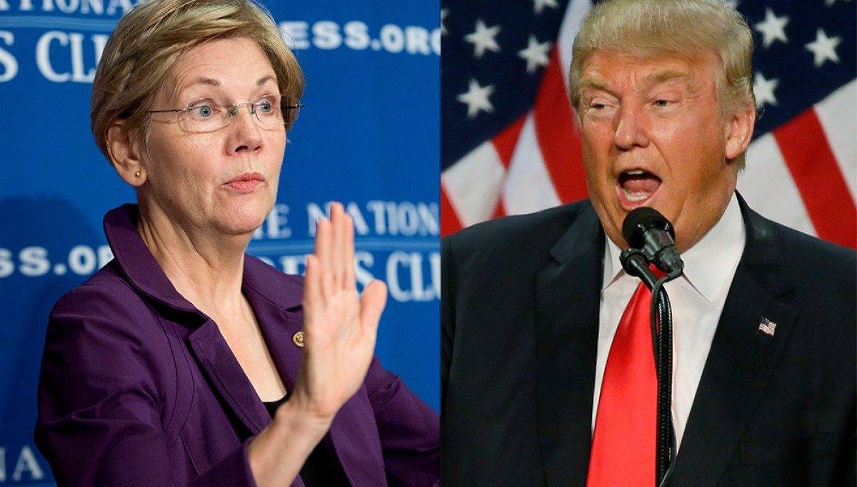 Trump regulator denies Warren’s request to pause review of Trump family crypto group’s bank application