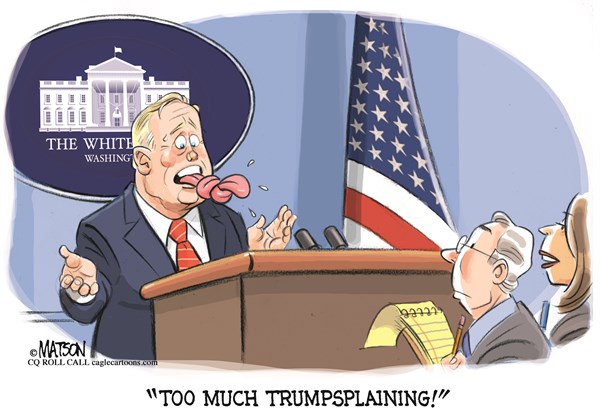 Editorial cartoon: Too much Trumpsplaining!
