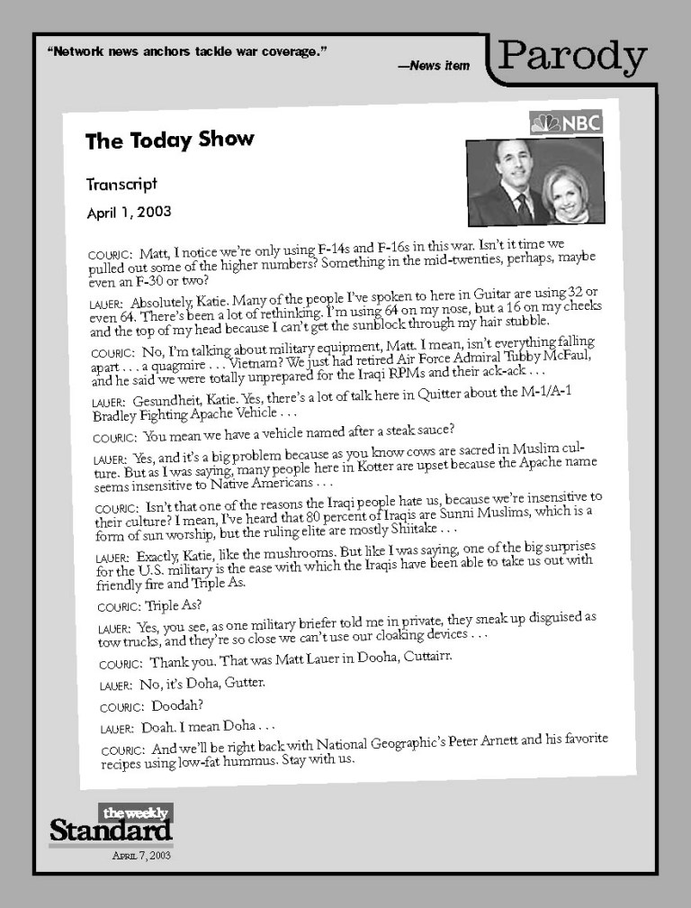 The “Today Show” reports from the front.