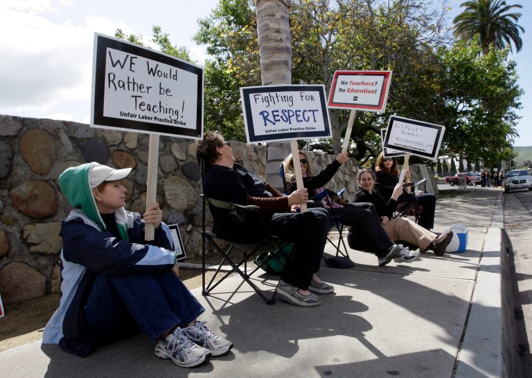 The government unions that control California through the Democratic Party are the highest paid state government employees in the nation, leading to high per-pupil spending despite low academic achievement. (AP File)