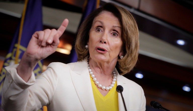 Pelosi also declined to say Trump was cleared of any wrongdoing after ousted FBI Director James Comey said Thursday he had not been under investigation during his tenure, which ended May 9. (AP Photo/J. Scott Applewhite)
