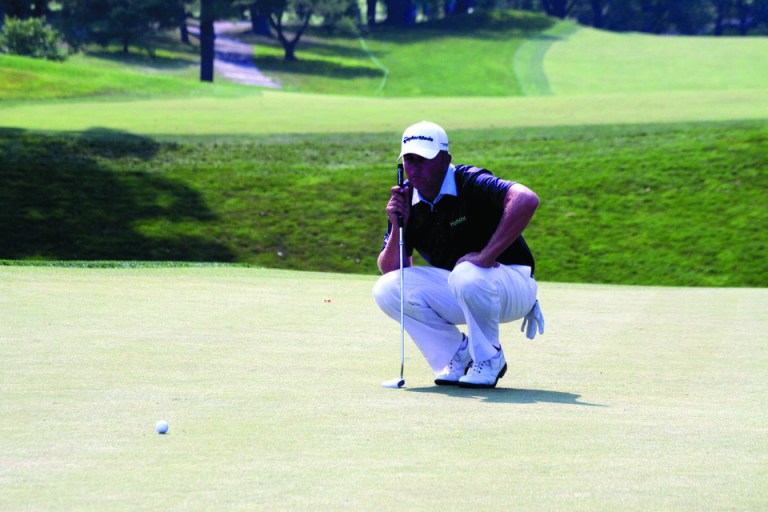 Scott Silverstein/TheWashingtonExaminer
Bo Van Pelt, playing in his sixth AT&T National, finished 4-under-par on Thursday at Congressional Country Club.