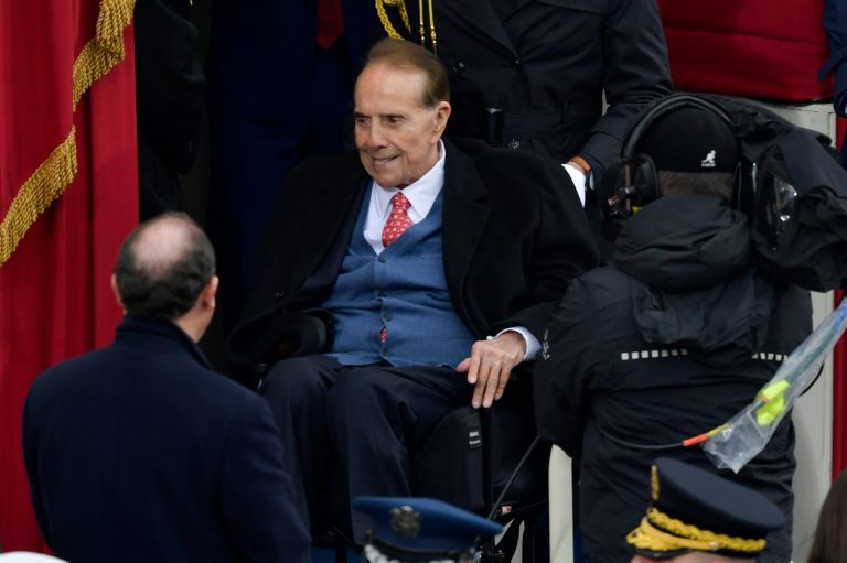 The House is expected to vote next week on legislation to award former Kansas Sen. Bob Dole the Congressional Gold Medal. (Saul Loeb/Pool Photo via AP)