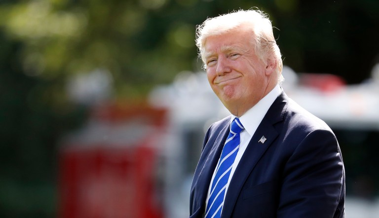 Trump met Tuesday with senators on Capitol Hill to discuss a package of tax cuts that Republicans hope to put on the president's desk by the end of the year. (AP)