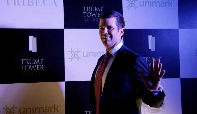 Donald Trump Jr. said any talk that his family was profiting from his father's presidency was 