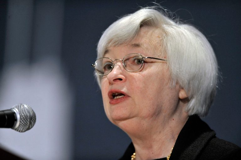 FILE - In this March 31, 2014, file photo, Federal Reserve Chair Janet Yellen speaks to community development professionals at the National Interagency Community Reinvestment Conference in Chicago. In her first weeks as Federal Reserve chair, Yellen has made one thing clear: The Fed will keep all options open in deciding when to raise interest rates from record lows. (AP Photo/Paul Beaty, File)