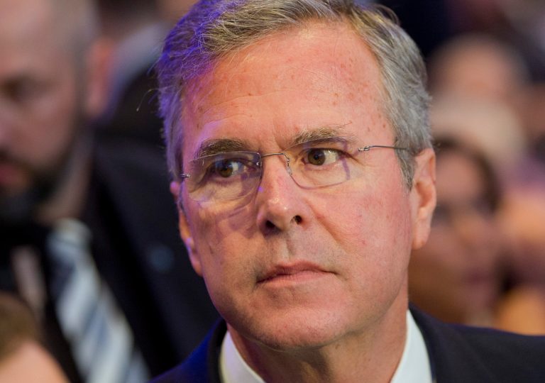 Former Florida Governor Jeb Bush arrives for the Economic Council in Berlin, Germany, Tuesday, June 9, 2015. (AP Photo/Michael Sohn)