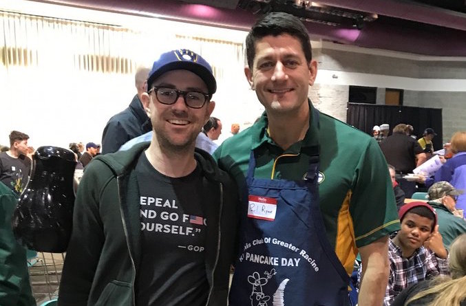 Paul Ryan poses for photo with man wearing ‘repeal and go f—k yourself’ shirt