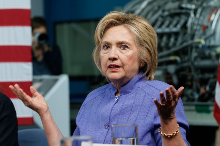 Hillary Clinton stumbled through a difficult week by remaining largely silent. (AP Photo/Steve Helber)