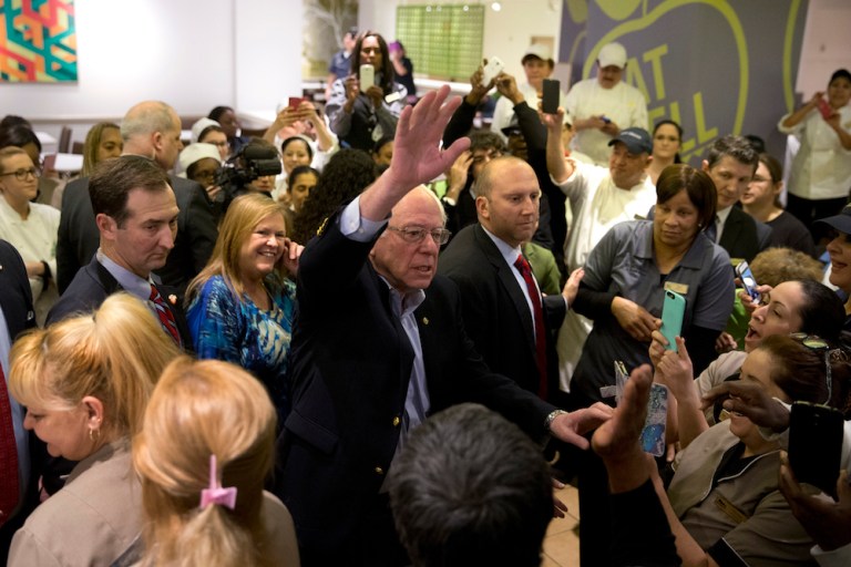 The Sanders campaign also declared that they reached the 4 million contributors mile mark. (AP Photo/Jae C. Hong)
