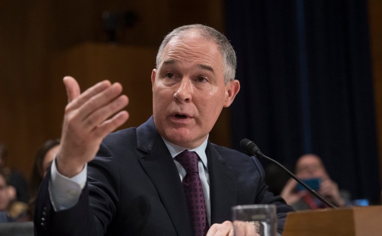 Environmental Protection Agency Administrator Scott Pruitt used a private email to conduct state business while he was attorney general in Oklahoma, the state confirmed Friday, according to a report. (AP Photo/J. Scott Applewhite, File)