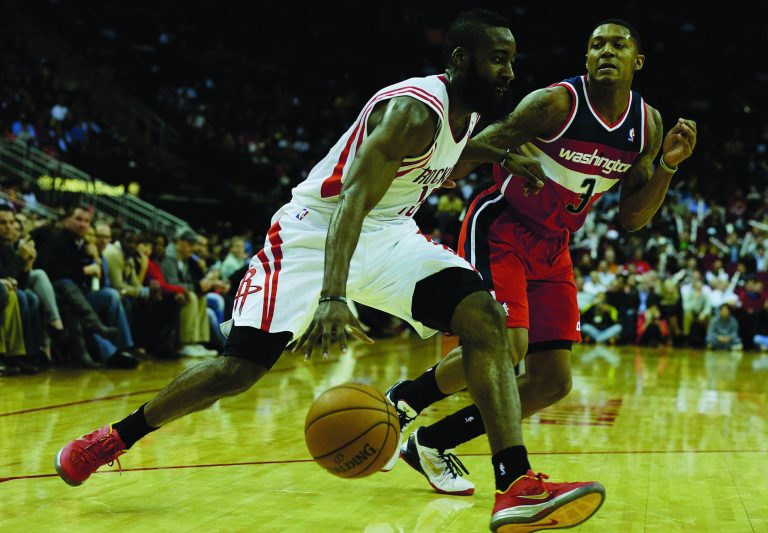 Scott Halleran/Getty Images
In the offseason, the Wizards reportedly turned down a chance to trade Bradley Beal, right, for James Harden.