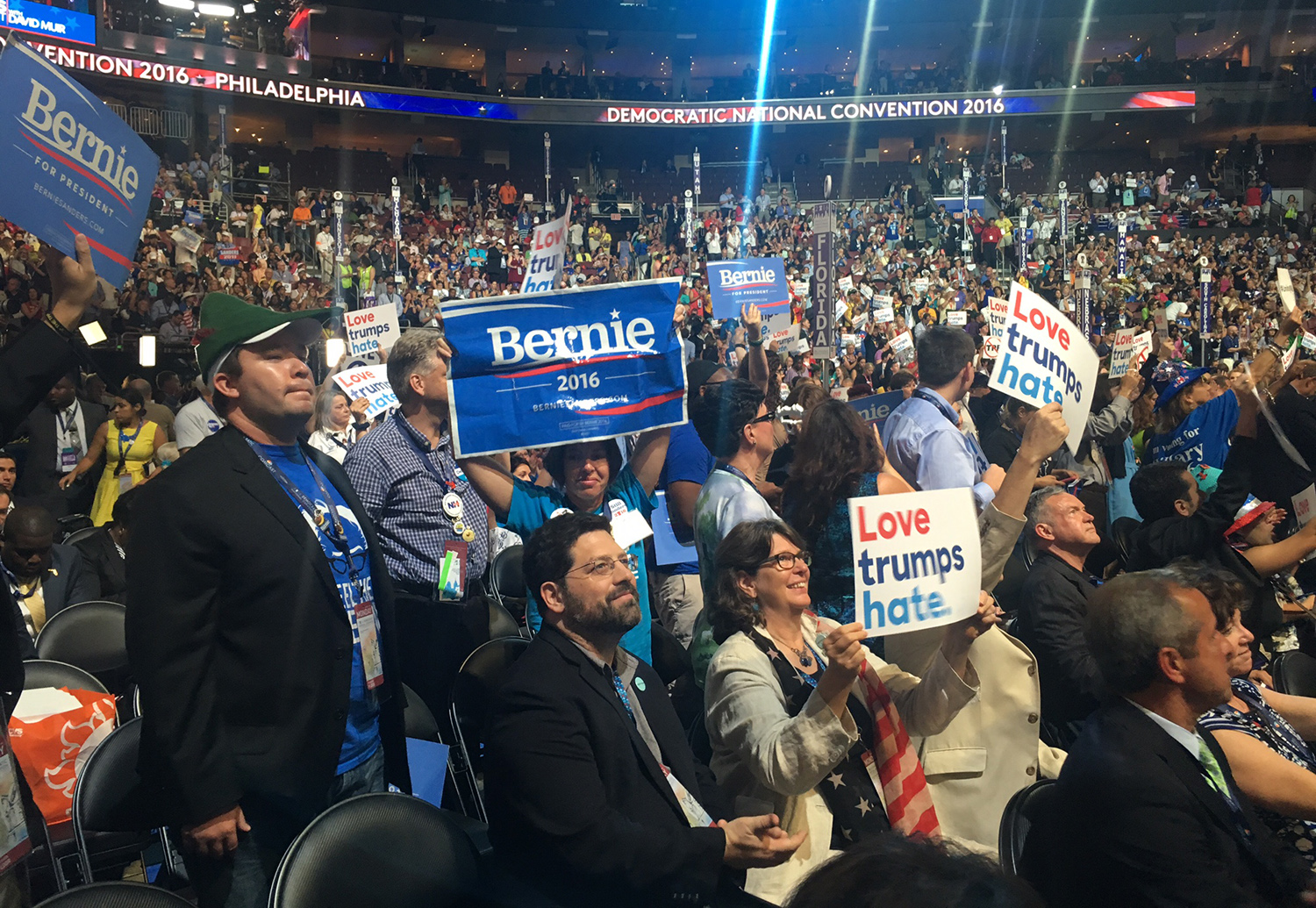 Convention opens with Sanders faction booing Hillary