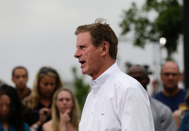 Colorado Springs Mayor Steve Bach talks to the media during a news conference. (AP/Chris Carlson)