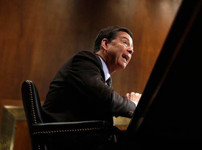 Press secretary Sean Spicer told reporters on Tuesday evening that the FBI director has been fired. (AP Photo/Carolyn Kaster)