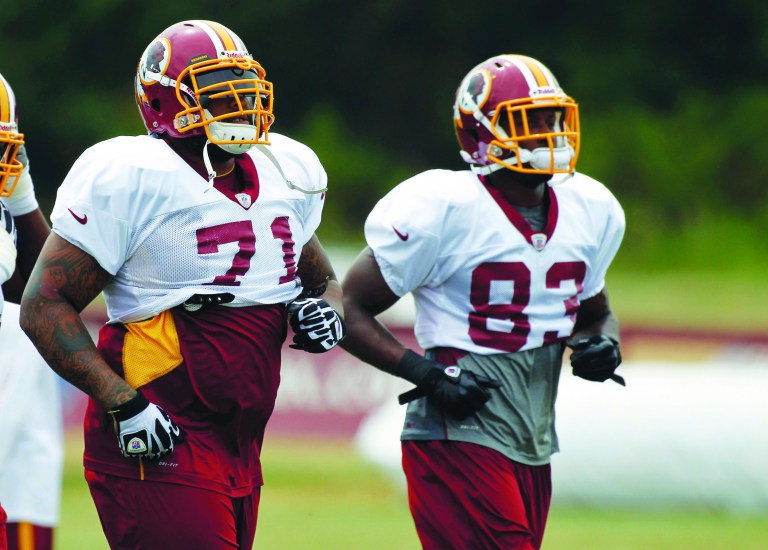 Alex Brandon/AP
Left tackle Trent Williams is dealing with a bone bruise.