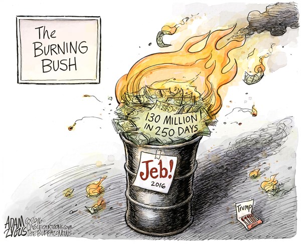 Editorial cartoon: The burning Bush