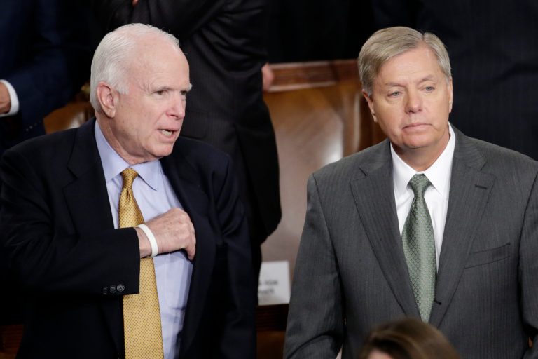 Rand Paul cited specific Obama positions on foreign policy that he opposes and that John McCain and Lindsey Graham support in his attack on the senators. (AP Photo)Â 
