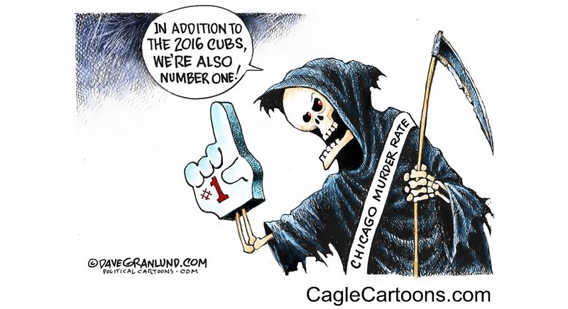 Editorial cartoon: Chicago murder rate
