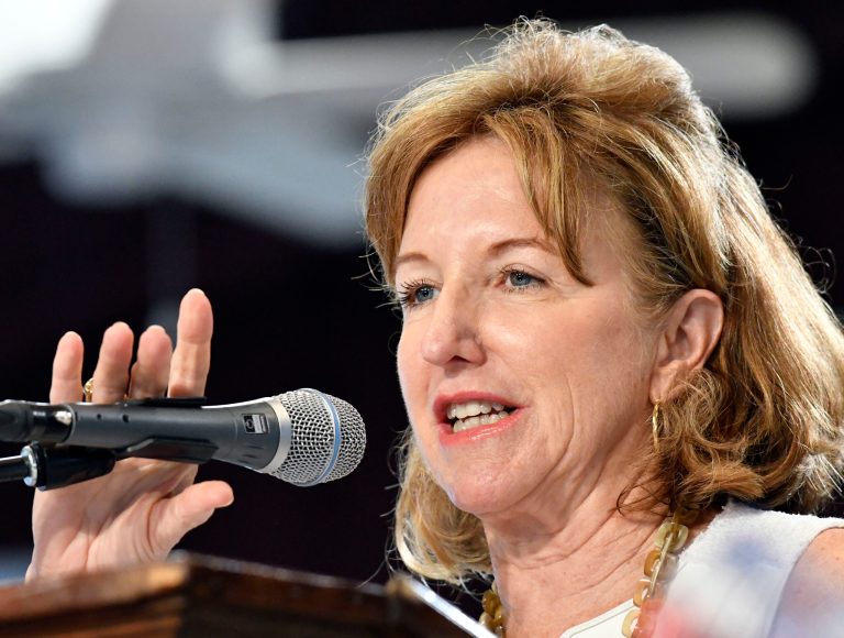 First Lady Michelle Obama gave a shout-out Thursday to Kay Hagan, a former Democratic U.S. senator whose failed re-election bid in 2014 saw her fleeing from President Obama and his poor approval numbers. (AP Photo/Timothy D. Easley)