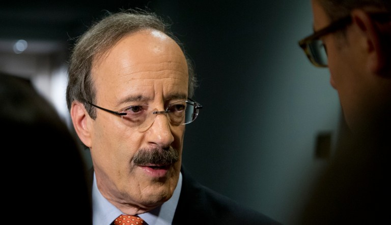 Rep. Eliot Engel, D-N.Y., and 20 other members of the Foreign Affairs Committee have asked Secretary of State Rex Tillerson's team to brief them on several recent retweets by the president, who promoted a series of anti-Muslim videos published by a far-right British nationalist group. (AP Photo/Carolyn Kaster)