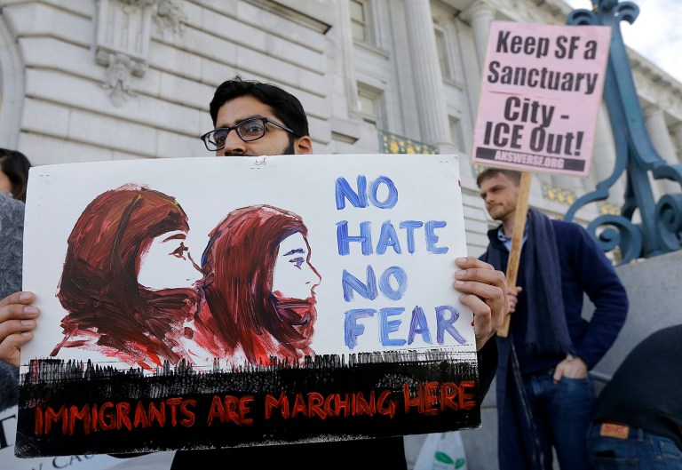Some cities are attempting to buck states on issues such as sanctuary cities. (AP Photo/Jeff Chiu)