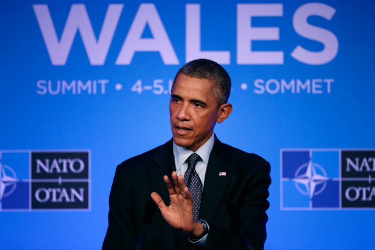 Immigration looms so large over the president's agenda that it followed him overseas to the NATO summit in Wales. (Getty images/Peter Macdiarmid)