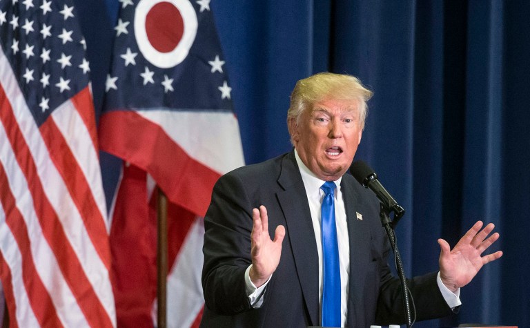 Donald Trump rejected reports that he sought to give his grown children top secret security clearances. (AP Photo/John Minchillo, File)