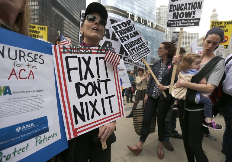 The legislation waives the individual mandate penalty for people living in an area with no Obamacare insurer. (AP Photo/Charles Rex Arbogast)