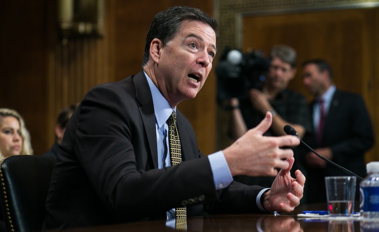 The structure was this: The FBI director reported to the deputy attorney general, who reported to the attorney general, who reported to the president. When Trump fired Comey Tuesday afternoon, that chain of command had been in place for all of 14 days. (Graeme Jennings/Examiner)