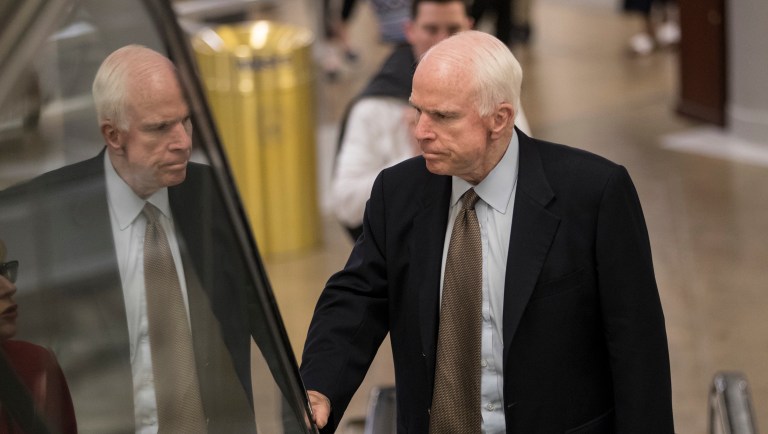Sen. John McCain's office revealed that he would be spending a week in his home state of Arizona recovering from the procedure he got on Friday. (AP Photo/J. Scott Applewhite)