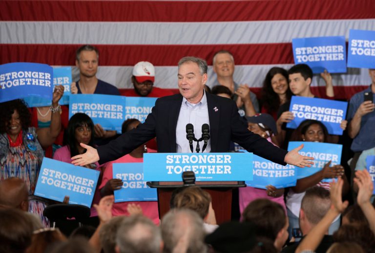Kaine made his remarks as part of a larger address focused on criminal justice reform and 
