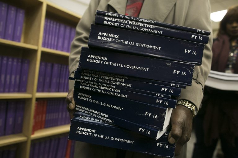 President Obama's proposed fiscal 2016 budget would reduce deficits by $1.2 trillion over 10 years, according to the Congressional Budget Office. (Graeme Jennings/Examiner)