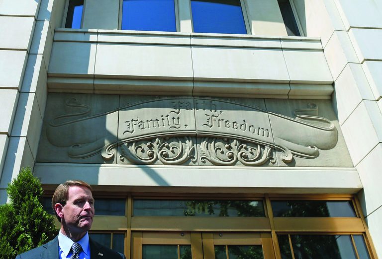 Tony Perkins, president of the Family Research Council, said God urged the group's security guard not to kill the attacker who shot him. (Photo by Mark Wilson/Getty Images)