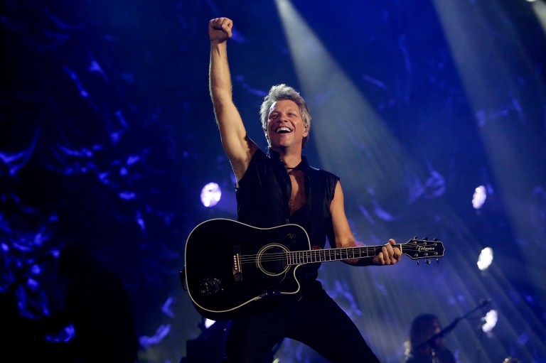 This is the first time Bon Jovi will appear with Hillary Clinton, although the Democratic front-runner often walks on stage to his song 