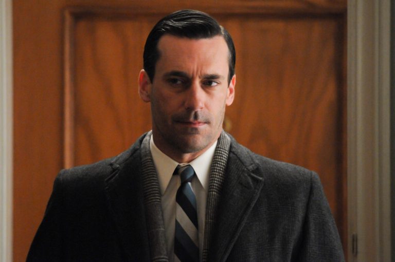   This publicity image released by AMC shows Jon Hamm as Don Draper in a scene from the finale of 