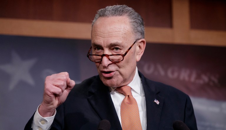 Senate Minority Leader Chuck Schumer, D-N.Y., was heartened that Senate Majority Leader Mitch McConnell not only made the agreement with Democrats, but with members of his own caucus who want a legislative fix for recipients of the Deferred Action for Childhood Arrivals program, or DACA. (AP Photo/J. Scott Applewhite)