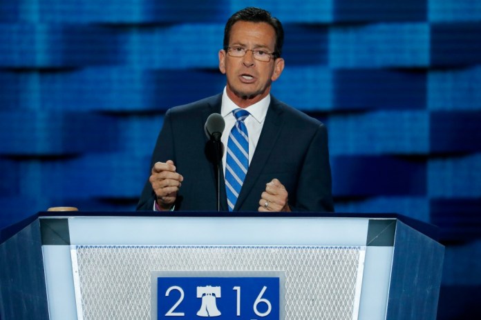 "Why Hillary Clinton and Tim Kaine? I believe that we must instill hope in every American," said Dannel Malloy, who chairs the Democratic Governor's Association. (AP Photo)