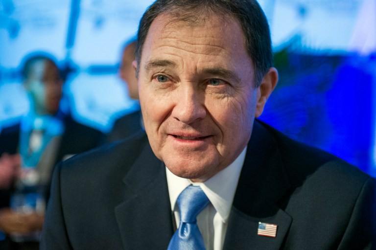 Utah Gov. Gary Herbert stops all work on complying with the Clean Power Plan. (AP Photo/Cliff Owen)