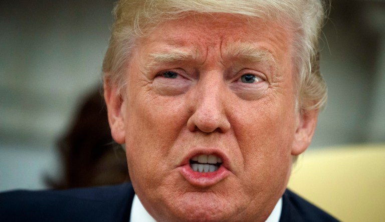 Like Republicans, Trump is also fed up. He blames Republicans for undermining his agenda and not paying him due respect as the president and leader of the Republican Party. (AP Photo/Evan Vucci)
