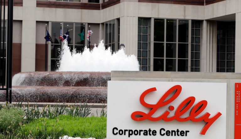 The Eli Lilly and Co. corporate headquarters is seen on April 26, 2017, in Indianapolis.