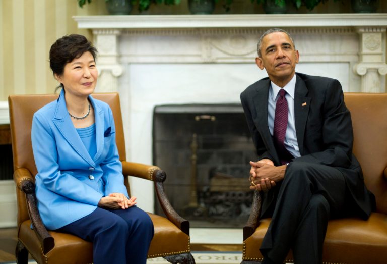 President Barack Obama and South Korean President Park Geun-hye pledged to impose the 