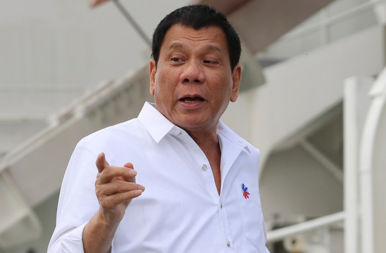 Rodrigo Duterte has decided to change his tone due to hearing a voice tell him that if he didn't stop swearing, his plane would crash. (AP Photo)